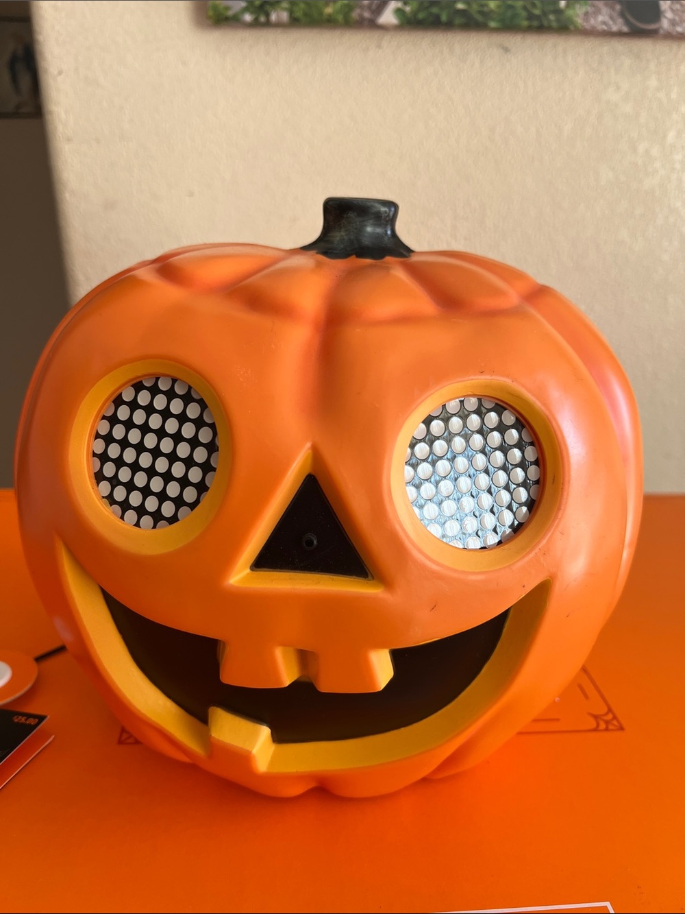 Nwt Hyde and eek Orange Jack-O'-Lantern motion activated